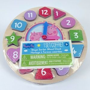 Peppa Pig Shape Sorter Wood Clock